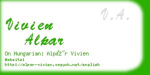 vivien alpar business card